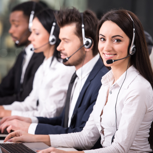 Premier Properties Case Study - Customer service team with headsets